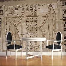 Papel tapiz de foto personalizado 3D Antiguo Egipto Faraón piedra tallada sala de estar dormitorio hogar pared 3D no tejido impermeable rollo Mural