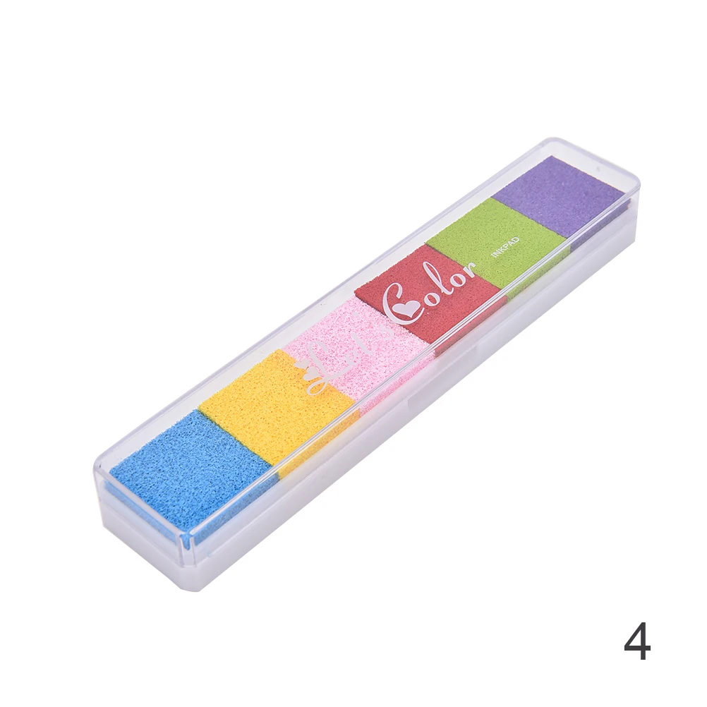 Non-Toxic Ink Pad Inkpad DIY Craft Card Stamp Fingerprint Accessories for Children Kids Rubber Stamps Paper Wood 1 PACK 