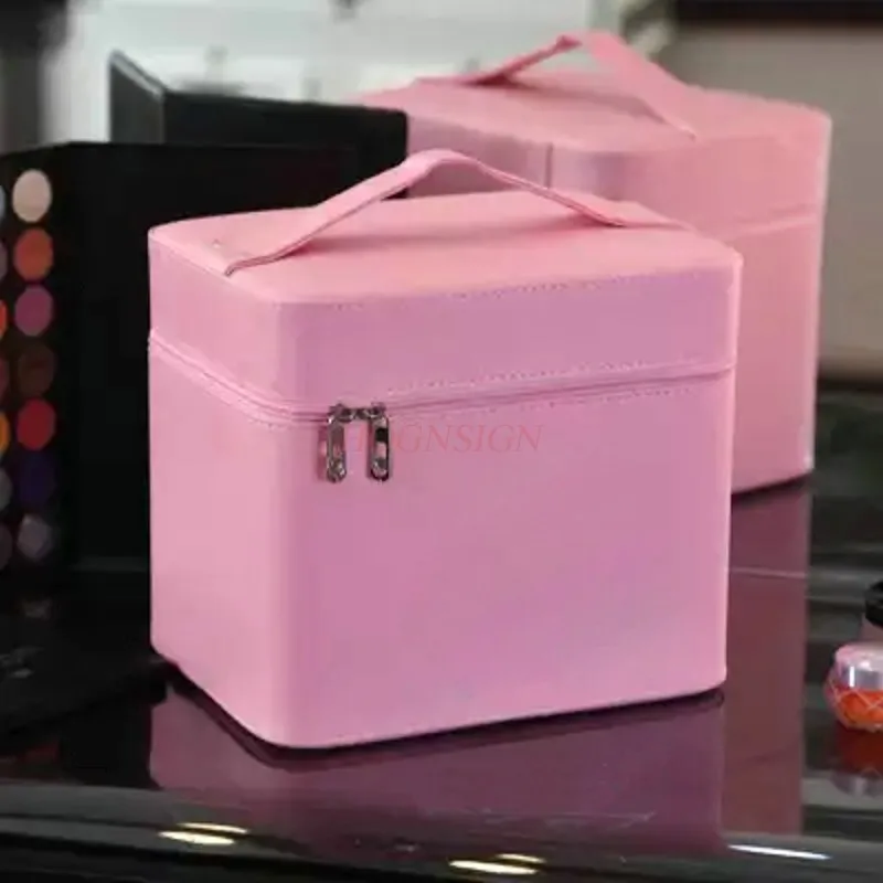 

Cosmetic Bag Large Capacity Cute Ladies Multi Layer Storage Travel Portable Cosmetics Case Makeup Pack Make Up Packet Toiletry