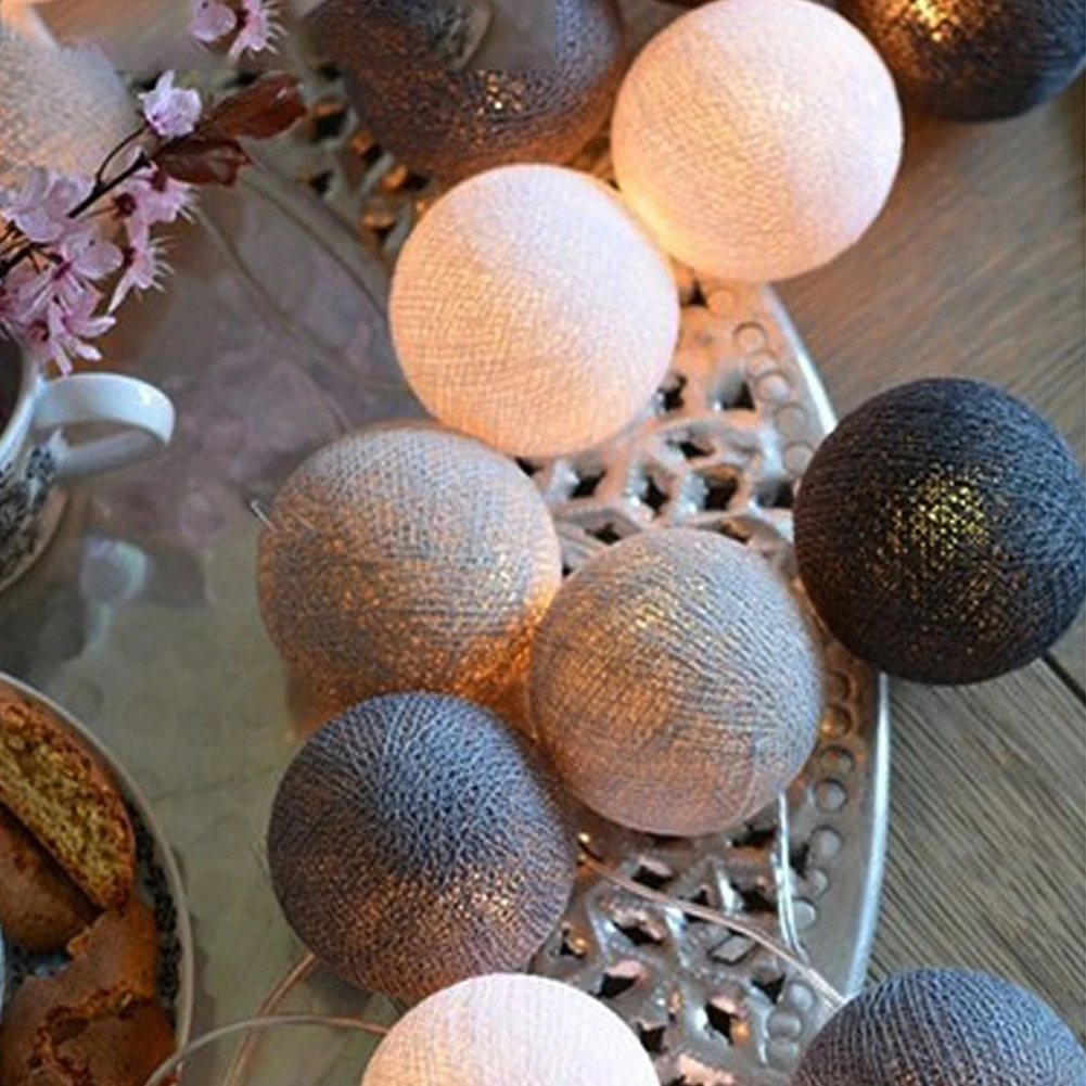 

Multicolor Party Supplies Christmas Decor Practical Atmosphere Lamp String Light LED Lamp Fairy Light Cotton Ball DIY Garland