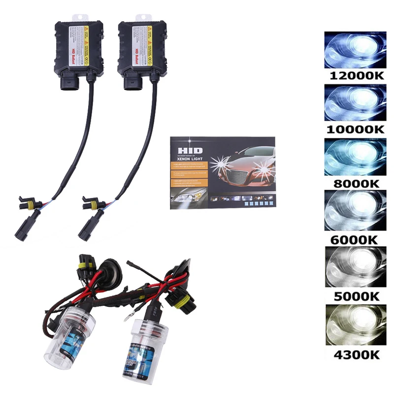 1 пара H1 H3 H4 H7 H8/H9/H11 H13 9004 9005 9006 880/881 Ксеноновые лампы для переоборудования фар 55 Вт