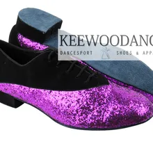Новинка; Цвет фиолетовый, черный; латинский бальный танец; качественные мужские туфли для танцев; вечерние туфли; свадебные туфли;