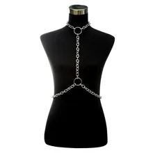 Goth body chain harness Gothic body chain women waist Belt festival girls Punk harness rave babe jewelry