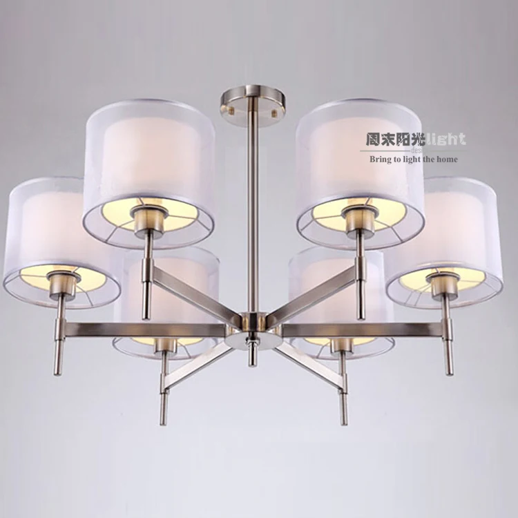 6 nuovo stile cinese soggiorno lampadario garza doppio paralume moderno e minimalista ikea vernice in.jpg Lampadario ikea
