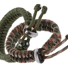 Набор из 2 Премиум Рыбий Хвост 350 фунтов Паракорд, браслет выживания с металлической застежкой(размер и цвет на заказ