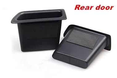 CNORICARC двери автомобиля ручка коробка для хранения украшения Volvo S60 V60 авто аксессуары интерьера - Название цвета: Black 2pcs