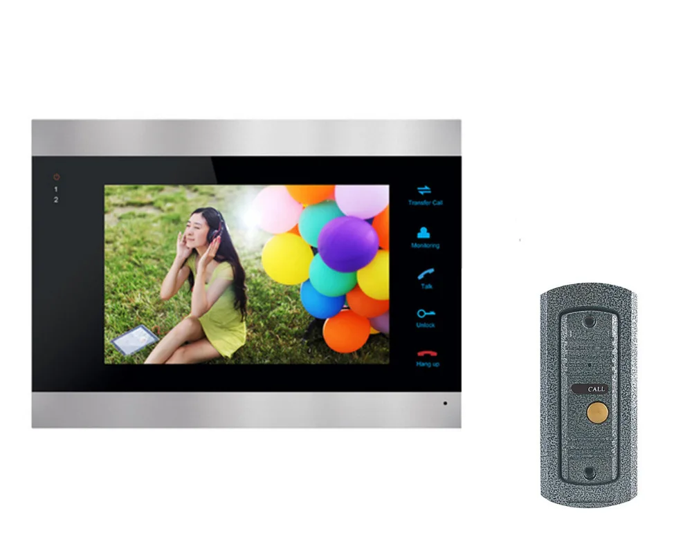  Homefong 7 Inch Color LCD Video Door Phone Intercom System Door Release Unlock Color Doorbell Camer