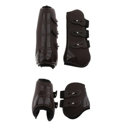 1 Set Pony Horse Riding Tendon and Fetlock Boots Hind & Front Leg Protection Tendon Protect Support Wrap Adjustable Belt Cover 1 Set Pony Horse Riding Tendon and Fetlock Boots Hind & Front Leg Protection Tendon Protect Support Wrap Adjustable Belt Cover