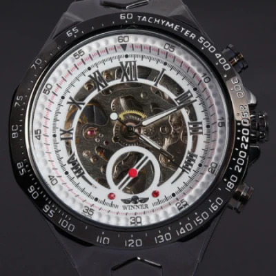 WINNER номер спортивный дизайн ободок золотые часы для мужчин s часы лучший бренд класса люкс Montre Homme Часы для мужчин Автоматический Скелет часы - Цвет: type4