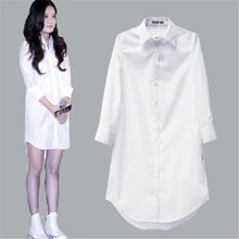 Shirt Casual-Top Women Blouse Long-Sleeve Loose White Plus-Size 5XL Solid 4XL My Newin