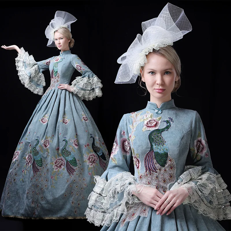

GORGEOUS LACE GOTHIC VICTORIAN DRESS VICTORIAN VINTAGE PALACE LONG BALL GOWN DRESS