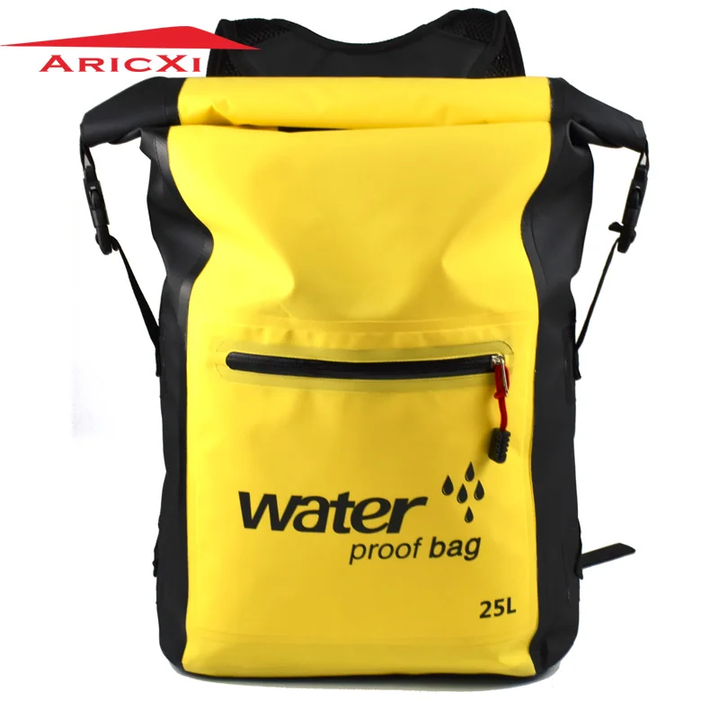 Aricxi 25L 500D ПВХ брезент треккинг дрейфующих уплотнение рафтинг мешок двойной