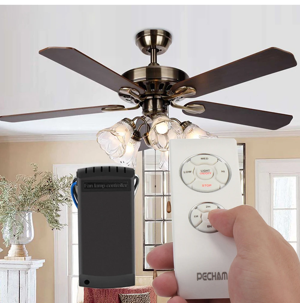 Us 19 46 41 Off Pecham Universal Remote Control For Ceiling Fan Timing For Ceiling Fan Incandescent Led Energy Saving Lamp 110v 220v In Remote