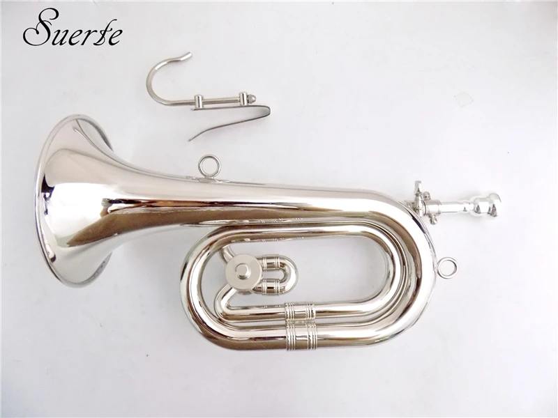 Bb Spanish Horn Yellow brass with Bag lacquer silver nickel plated Professional trumpet