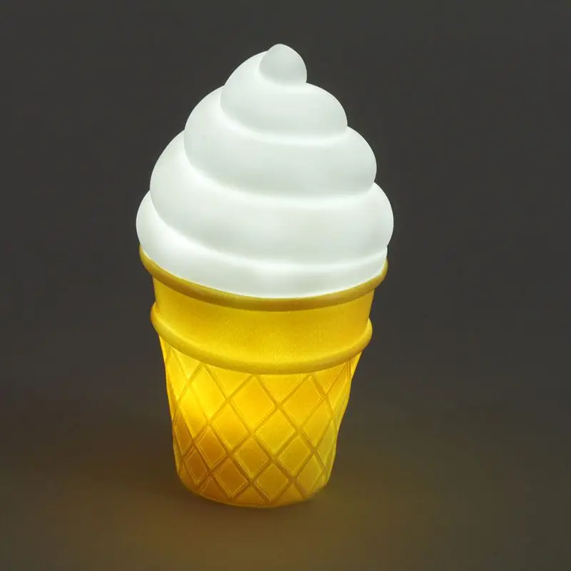 

Warmth Novelty Ice Cream Shaped LED Nightlight Desk Table Light LED Night Lamp Kids Bedroom Decoration