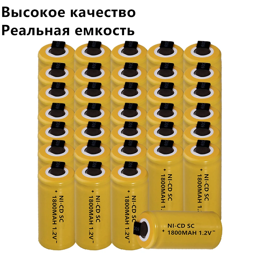 TF карта с фактическим объемом! 34 шт SC батарея 1 2 V NICD 1800mah батареи для электрических