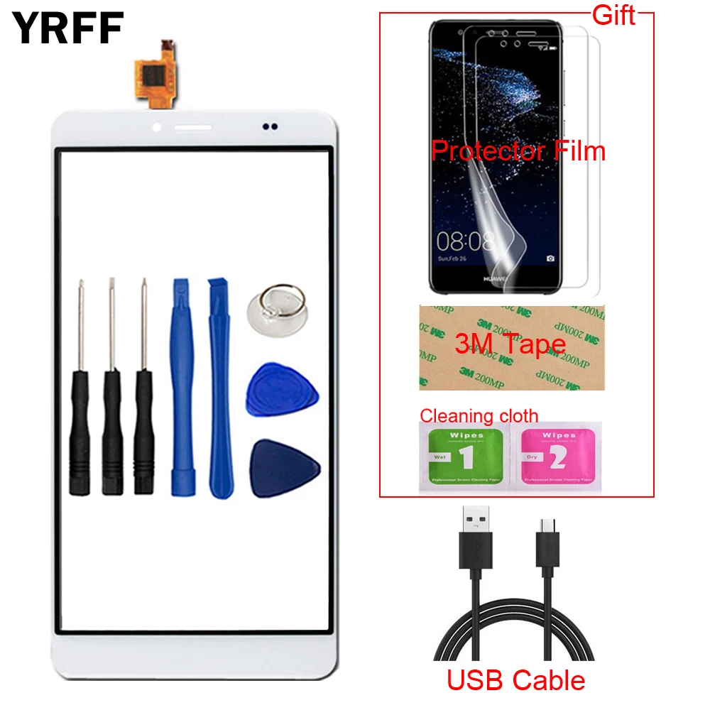 

6'' Mobile Phone Front Touch For Bluboo Maya Max Touch Screen Glass Digitizer Panel Sensor Capacitive + Free Protector Film Tape