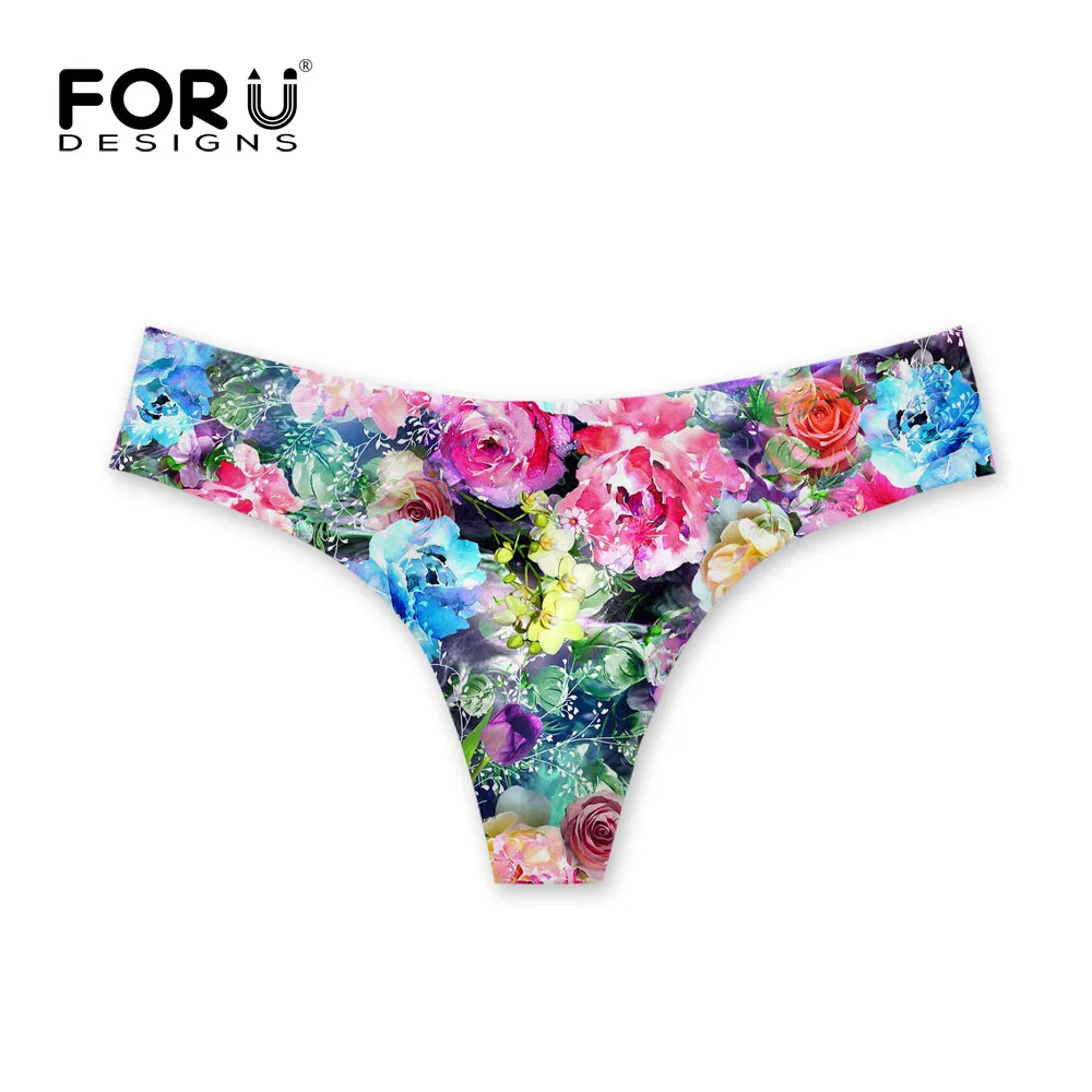 FORUDESIGNS/стринги Купальник бикини стринги плавки смешанные цвета цветочный дизайн