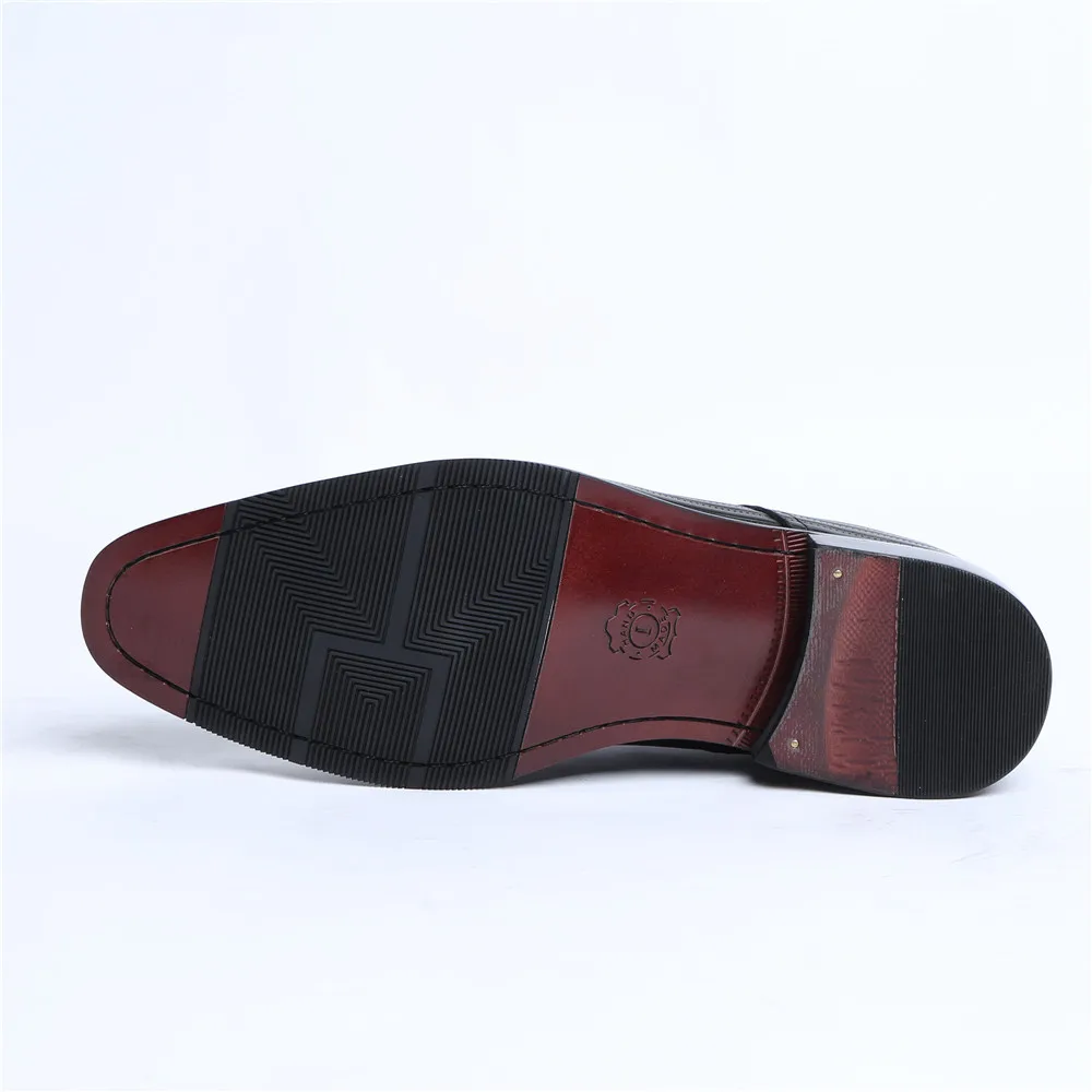Модные черные/желтые ботинки Goodyear мужские деловые классические из натуральной