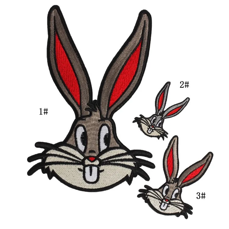 

3 Pieces/set Cartoon Animal Rabbit Embroidered Patches for Clothes T-shirt Sew on Embroidery Applique Patch Sewing DIY Partches