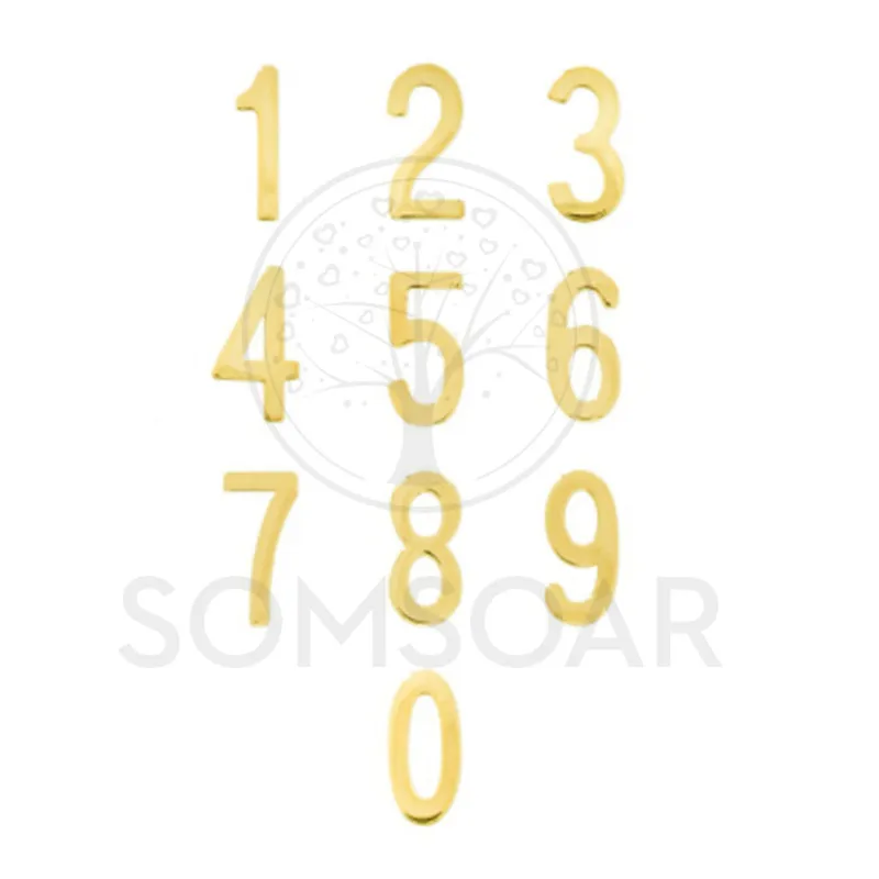 Somsoar ювелирные изделия цифры 0 9 подвеска с серебряным/золотым/розовым золотом