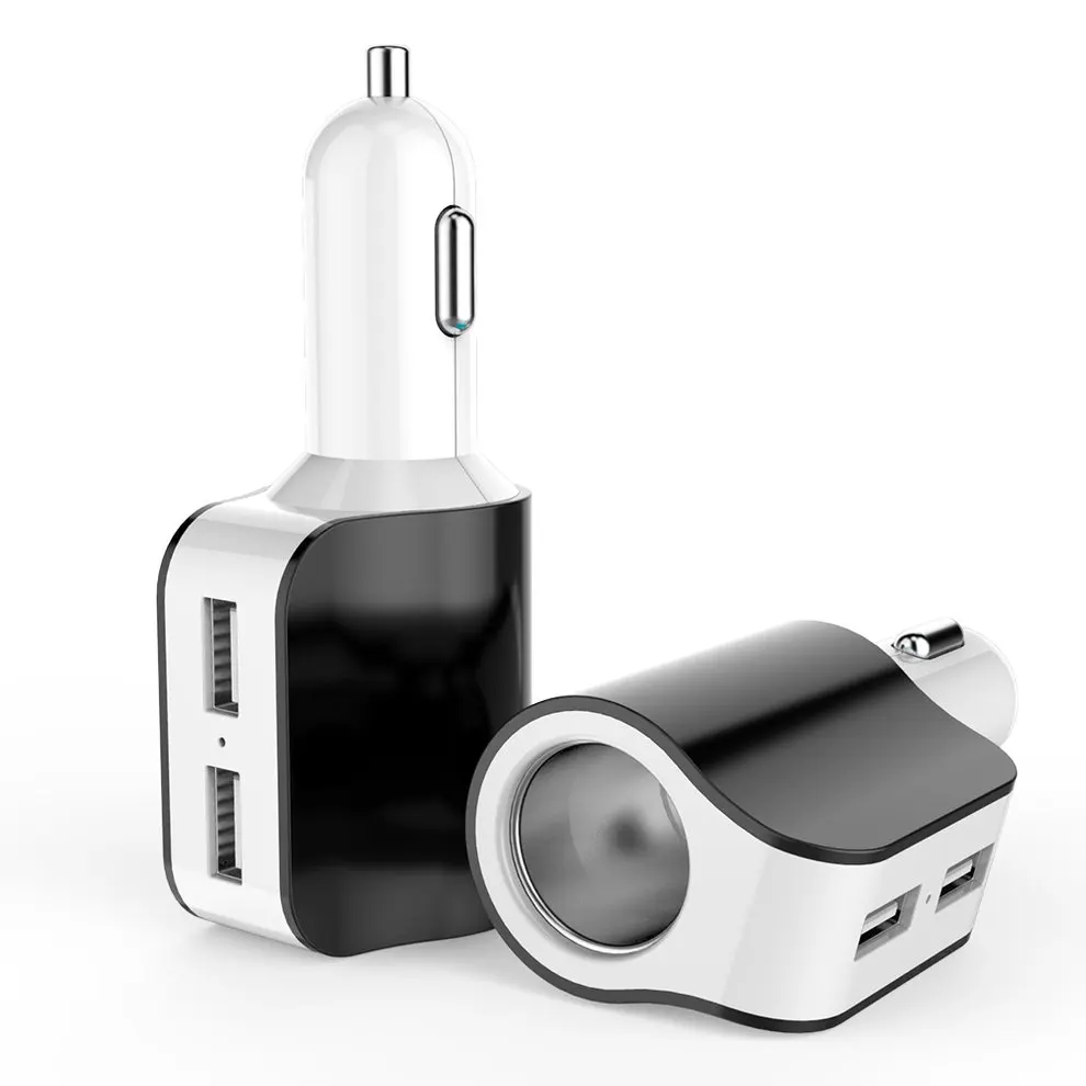 

2 Pcs New Universal 3.1A 2 USB One Way Car Cigarette Lighter Socket Splitter Charger