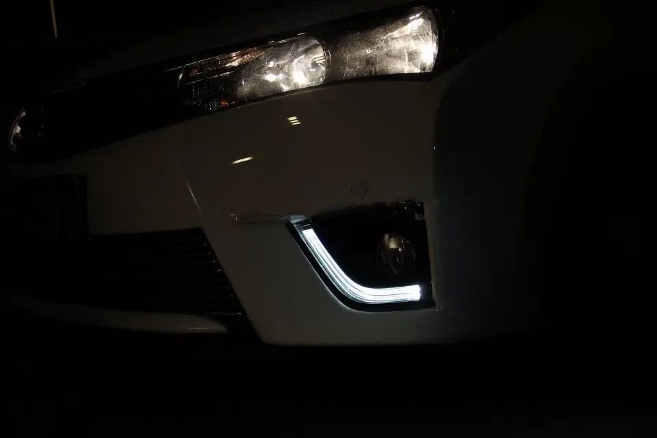 Для Toyota Corolla дневные ходовые огни, Corolla DRL, водонепроницаемый светодиодный противотуманные фары