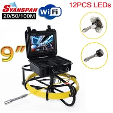 Все-в-одном SYANSPAN " Беспроводной Wi-Fi Труба инспекции видео камера, слив канализационный трубопровод промышленный эндоскоп с счетчиком
