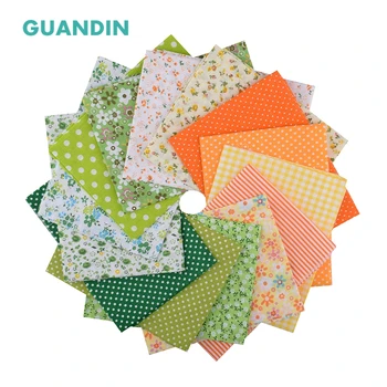 

GUANDIN,Plain Printed Cotton Fabric Patchwork/Thin & Low Density Cloth/Sewing & Quilting Material/Fat Quarter50*50cm/14pcs/pack