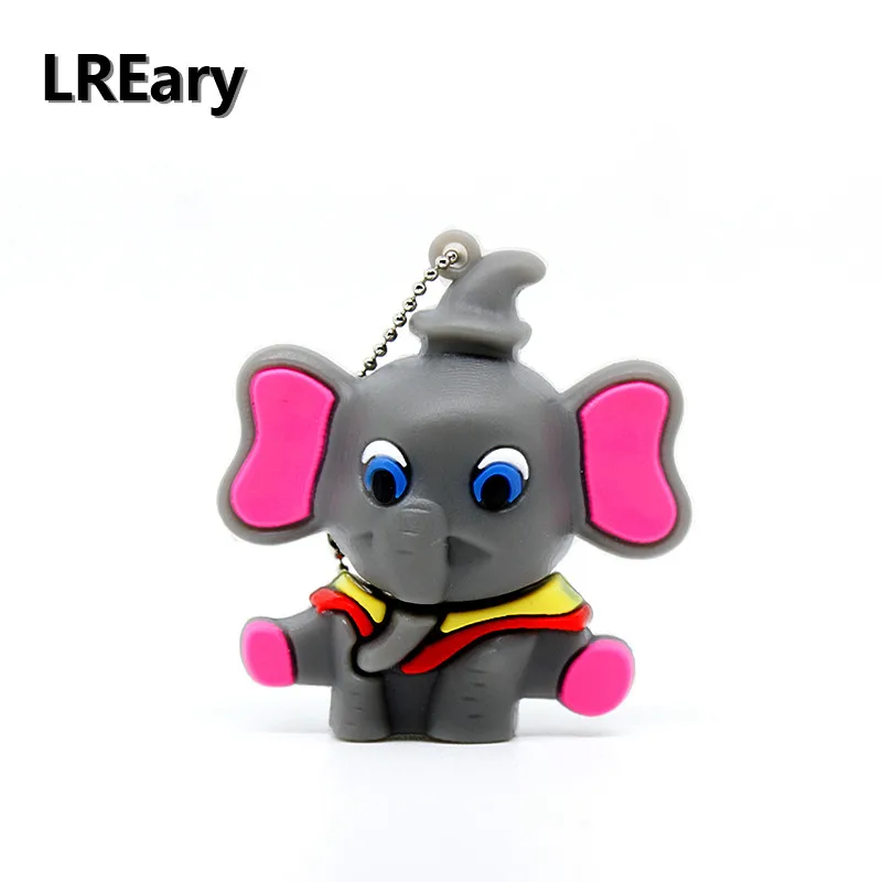 Милый чехол с откидной крышкой изображением слона из мультфильма USB