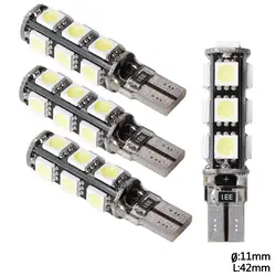 4X T10 13SMD 5050 Voiture Светодиодная лампа Veilleuse Lumiere ампулы Blanc W5W 158 Canbus сбоку ширина MA132