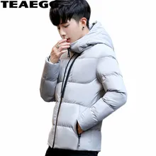 Teaegg Для мужчин S Пальто для будущих мам и Куртки зима manteau Hiver Homme теплые Для мужчин куртка плюс Размеры 4xl капюшон Короткие хлопковые для мужчин S Мужские парки al456