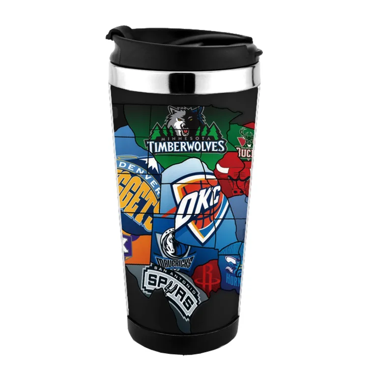 NBA звезда реклама кружка, 6 шт./партия кофе кружка бумага, высокий стакан может изменить вставку бумаги 450 мл кофейная чашка