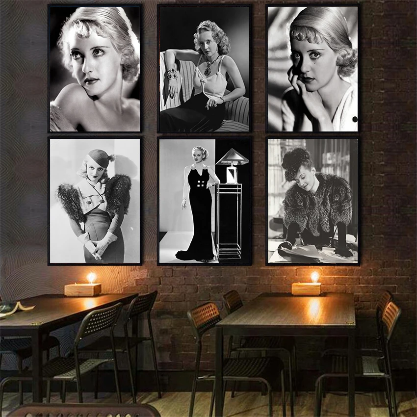 

high definition printing Poster movie star Bette Davis poster Bar House Cafe Art Decoration white Kraft Wall sticker 42*30cm