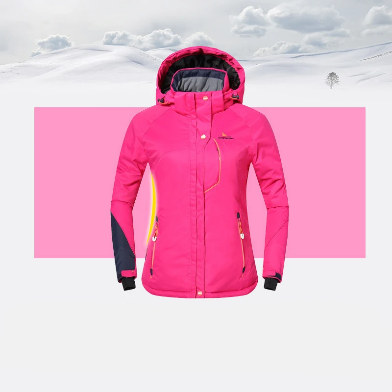 الشتاء السيدات بدلة تزلج الرياضة في الهواء الطلق على الجليد مجموعة التزلج سترة + السراويل الثلوج للماء Terno Esqui روبا دي الدافئة و يندبروف