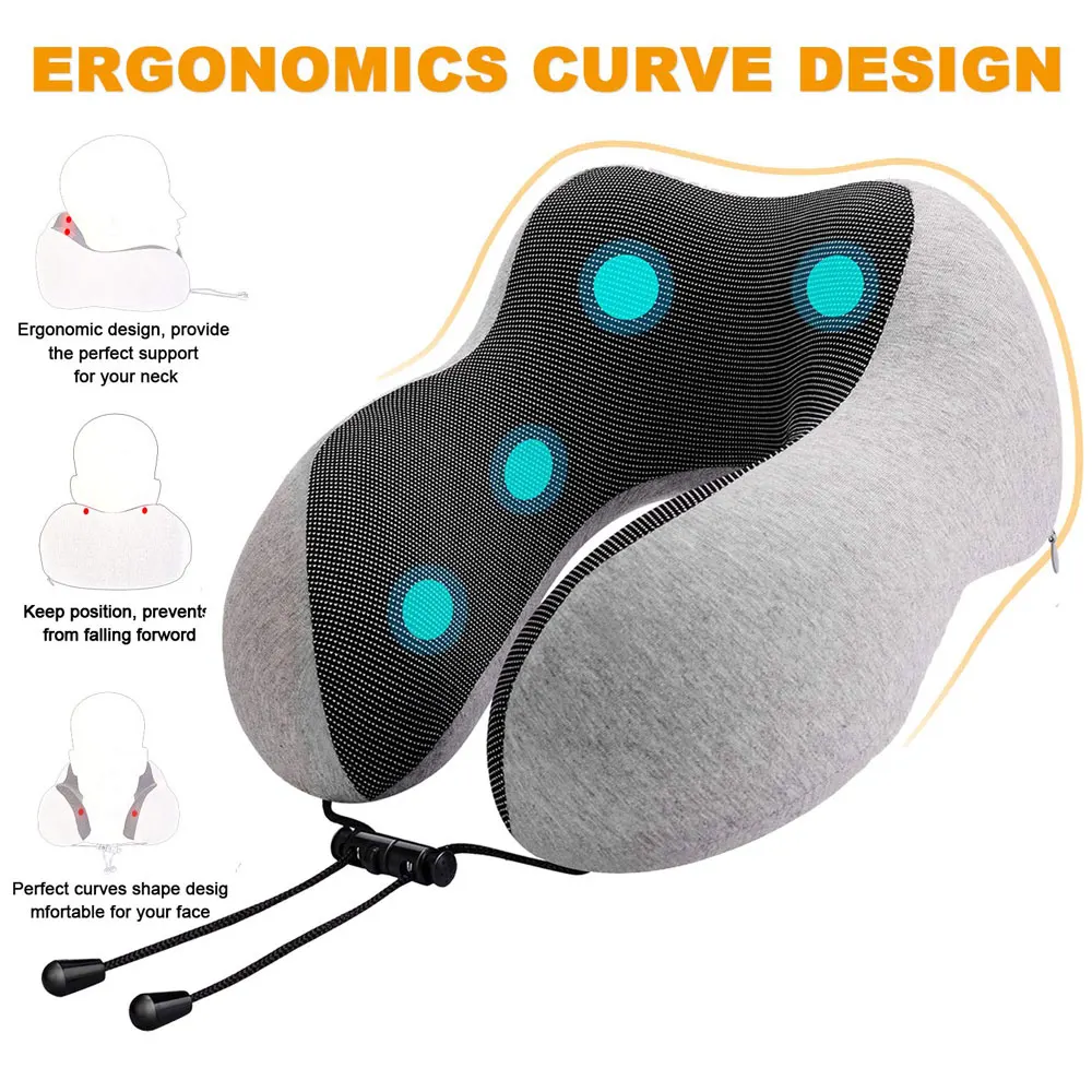 U-образная подушка для шеи с эффектом памяти, мягкая подушка для путешествий, подушка для шеи с шейным самолетом, 30*28*14 см, постельное белье для здоровья шейки