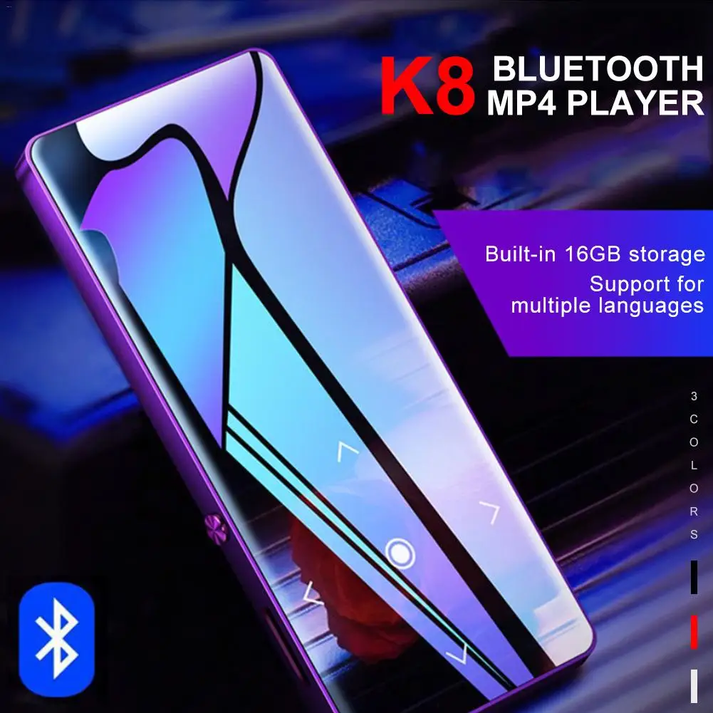 

K8 16G 1.8 Inch Touch Screen MP3 MP4 Player Music Playback Picture Browsing FM Radio Voice Recording Bluetooth MP4 Player