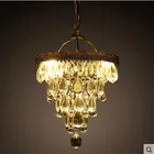 Luminaire LED Vintage Crystal Pendant Light With 4 Lights Indoor Lighting,Lustre Cristal Sala Teto