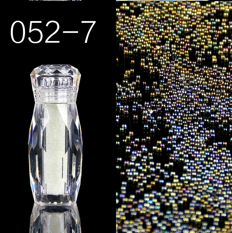 1 бутылка 3D мини-икра бисер блеск для ногтей Декор Русалка Кристалл микро красочные бусины Маникюр 3D дизайн ногтей