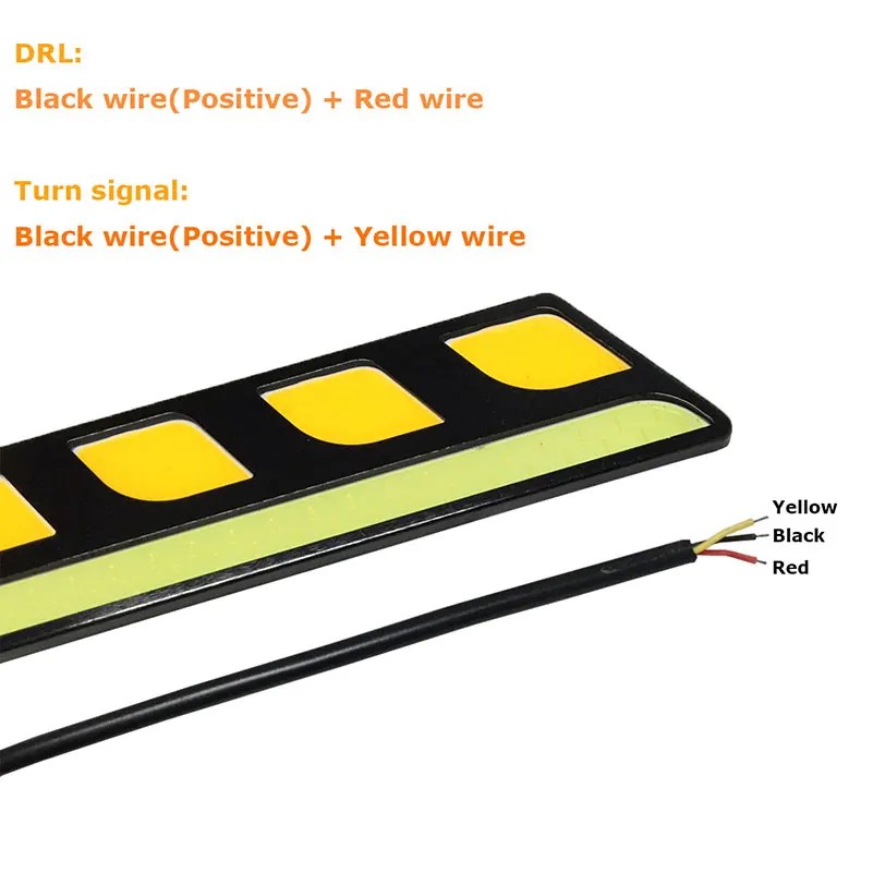 2 шт./лот COB LED DRL 6 Вт белый с желтым поворотным сигналом фара для вождения