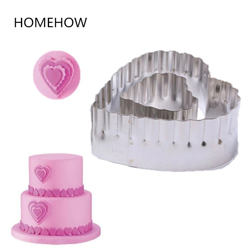 6PCS/Lot Newest Patented Design Classical Love Heart Cookie Cake Cutter