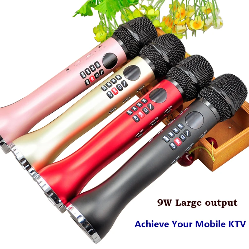 2000 мАч беспроводной Bluetooth караоке микрофон KTV плеер Запись музыки динамик