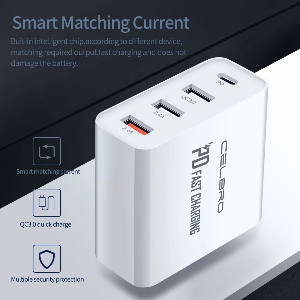 Сетевое зарядное устройство с несколькими Usb портами и поддержкой быстрой