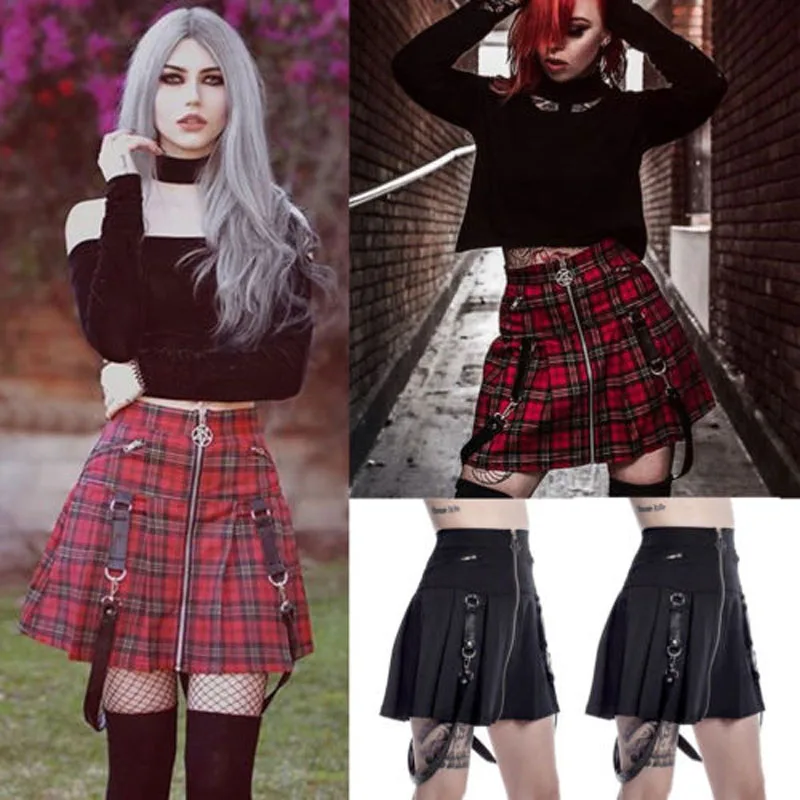 Новинка, стильная женская мини-юбка, клетчатые юбки, повседневные юбки с высокой талией, новые модные плиссированные юбки-карандаш с оборками