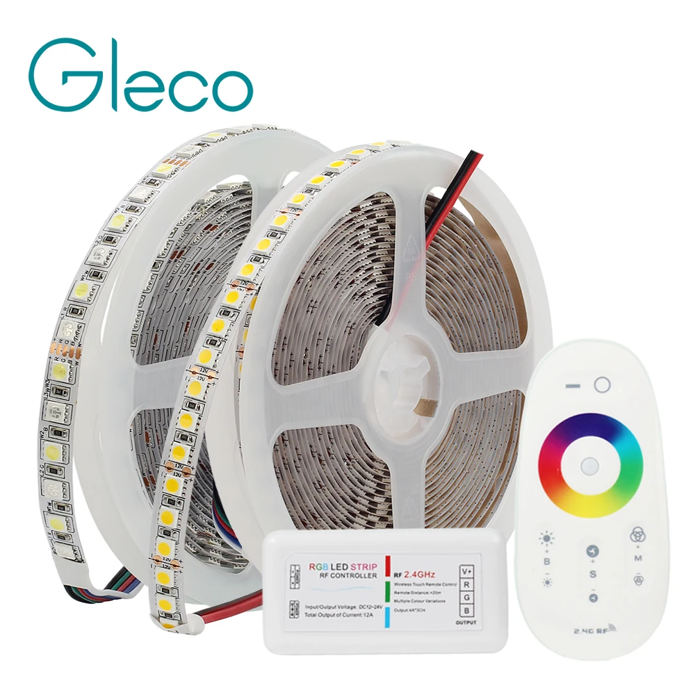 Светодиодная лента 5 м 12 в пост. Тока 5050 SMD RGB RGBW RGBWW 96 светодиодов/м белый теплый 120