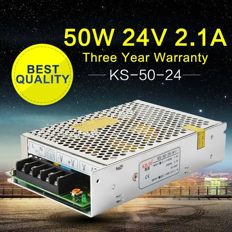 

Switching Power Supply 24V 2.1A 50W Transformer 24V AC-DC Switching Power Supply Driver for LED Strip Light CNC Retail/Wholesale