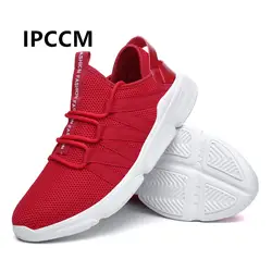 IPCCM бренд 2018 Демисезонный Новые однотонные Цвет чистая поверхность Лоферы Дышащие Модные мужские легкие обувь для него и для нее большой