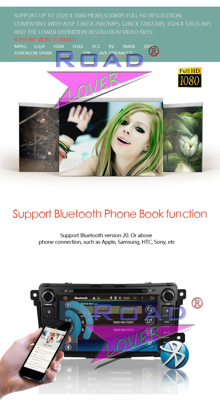 Perfect Roadlover Android 9.0 Car DVD Player Autoradio For Mazda CX-9 2007- Stereo GPS Navigation Magnitol Double Din 7" HD Monitor MP3 16