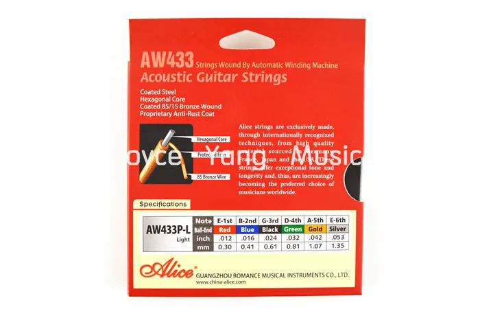 Alice AW433P акустическая гитара искусственное и с покрытием 85/15 бронзовой обмоткой