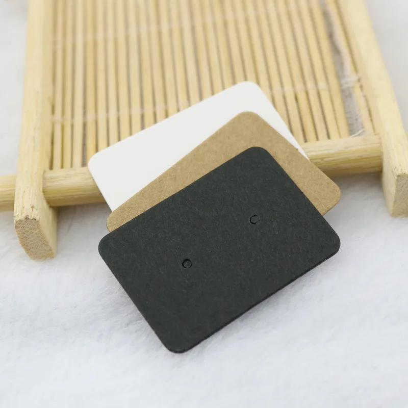 100 шт 2,5x3,5 см чистая крафт-бумага серьгу Cards ювелирные изделия Diaplay метка для самостоятельного изготовления ювелирных изделий Аксессуары
